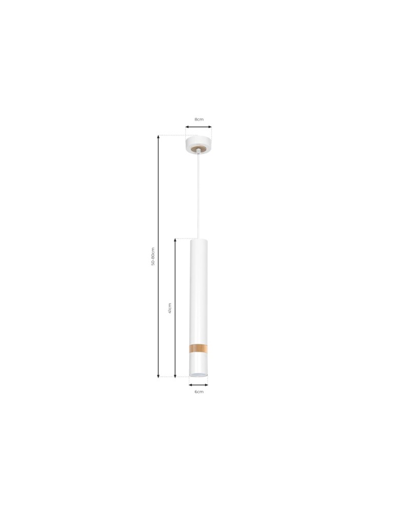 Milagro Lampa wisząca JOKER WHITE/WOOD 1xGU10 MLP6301 Milagro Lampa wisząca JOKER WHITE/WOOD 1xGU10 MLP6301