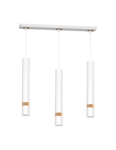 Milagro Lampa wisząca JOKER WHITE/WOOD 3xGU10 MLP6302