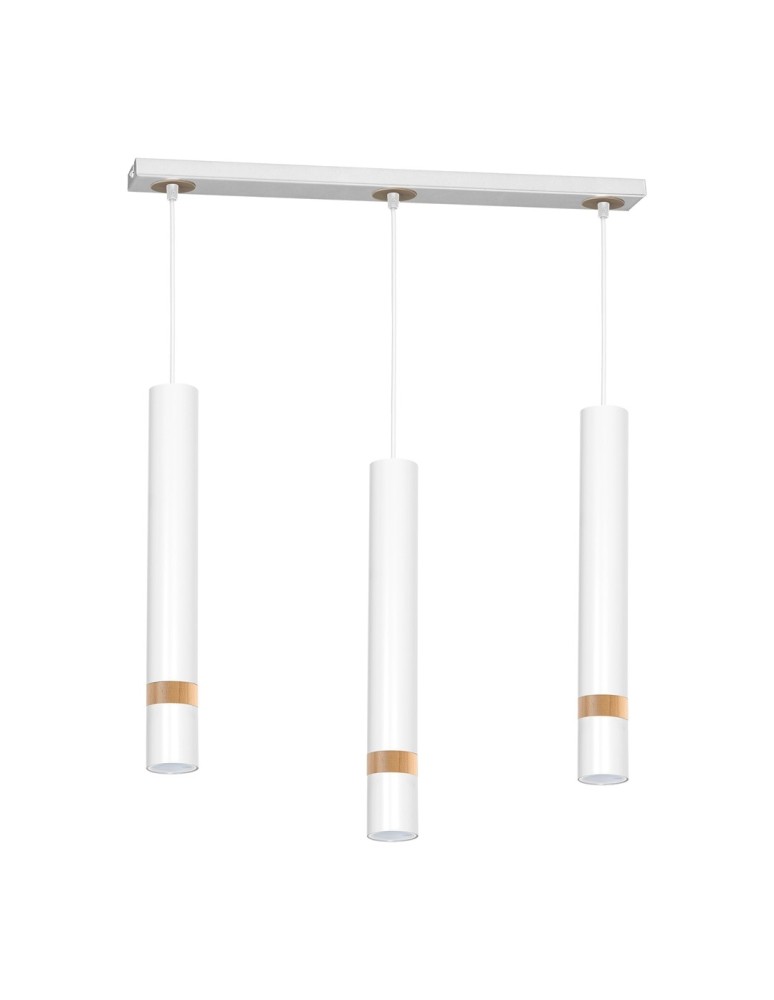 Milagro Lampa wisząca JOKER WHITE/WOOD 3xGU10 MLP6302