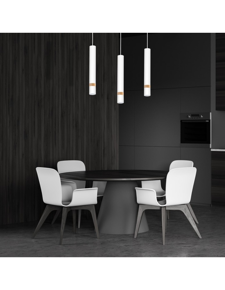Milagro Lampa wisząca JOKER WHITE/WOOD 3xGU10 MLP6302
