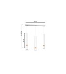 Lampy wiszące - Milagro Lampa wisząca JOKER WHITE/WOOD 3xGU10 MLP6302 - product 9