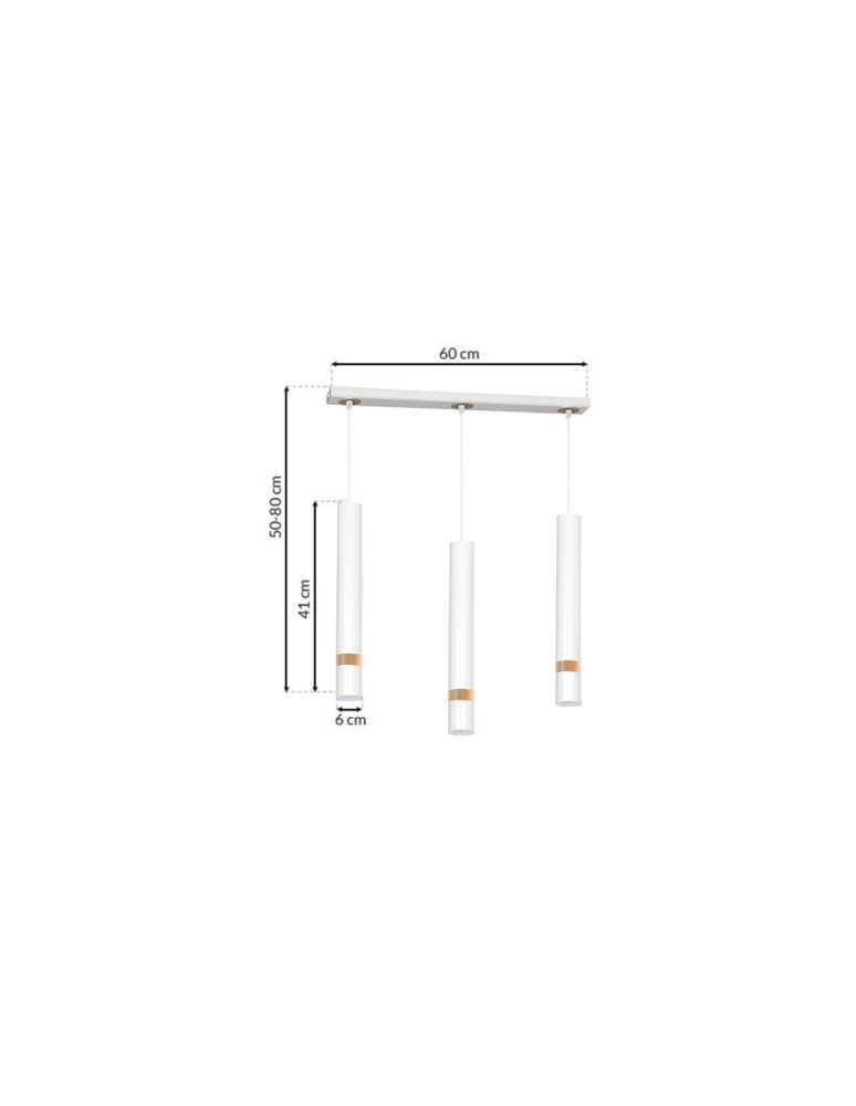 Milagro Lampa wisząca JOKER WHITE/WOOD 3xGU10 MLP6302