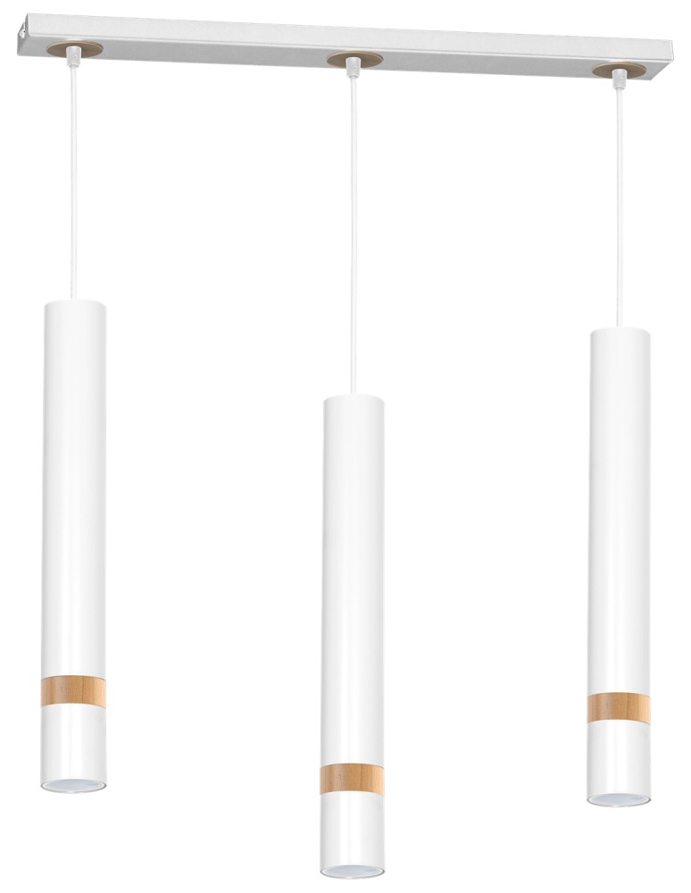Milagro Lampa wisząca JOKER WHITE/WOOD 3xGU10 MLP6302