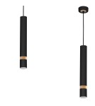 Milagro Lampa wisząca JOKER BLACK/WOOD 1xGU10 MLP6305 Milagro Lampa wisząca JOKER BLACK/WOOD 1xGU10 MLP6305