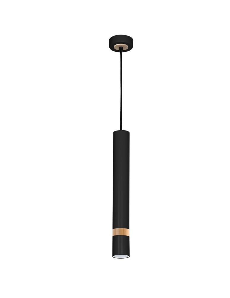 Milagro Lampa wisząca JOKER BLACK/WOOD 1xGU10 MLP6305 Milagro Lampa wisząca JOKER BLACK/WOOD 1xGU10 MLP6305