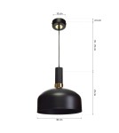 Milagro Lampa wisząca MALMO BLACK/GOLD 1xE27 MLP6198 Milagro Lampa wisząca MALMO BLACK/GOLD 1xE27 MLP6198