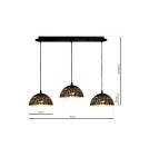 Milagro Lampa wisząca LISA BLACK 3xE27 ML6136 Milagro Lampa wisząca LISA BLACK 3xE27 ML6136