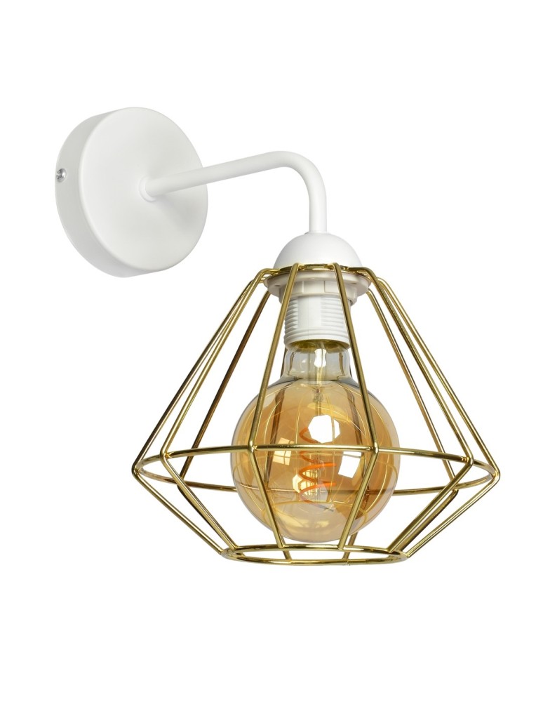 Milagro Kinkiet LUPO WHITE/GOLD 1xE27 MLP6265 Milagro Kinkiet LUPO WHITE/GOLD 1xE27 MLP6265