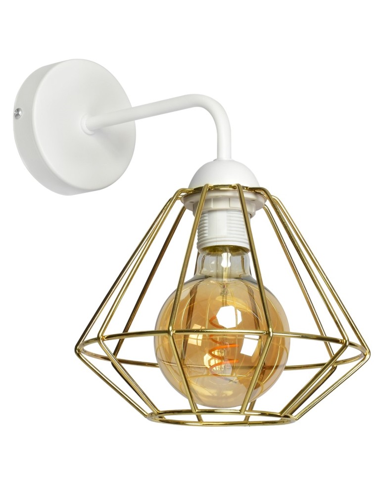 Milagro Kinkiet LUPO WHITE/GOLD 1xE27 MLP6265 Milagro Kinkiet LUPO WHITE/GOLD 1xE27 MLP6265