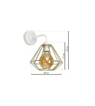 Milagro Kinkiet LUPO WHITE/GOLD 1xE27 MLP6265 Milagro Kinkiet LUPO WHITE/GOLD 1xE27 MLP6265