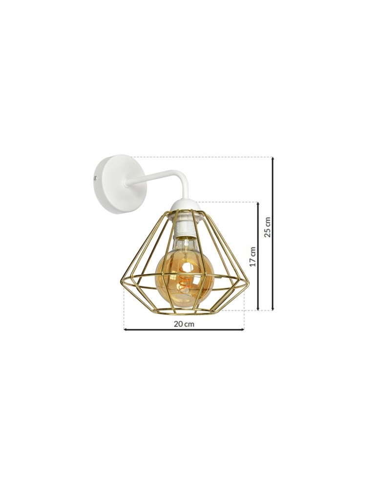Milagro Kinkiet LUPO WHITE/GOLD 1xE27 MLP6265 Milagro Kinkiet LUPO WHITE/GOLD 1xE27 MLP6265