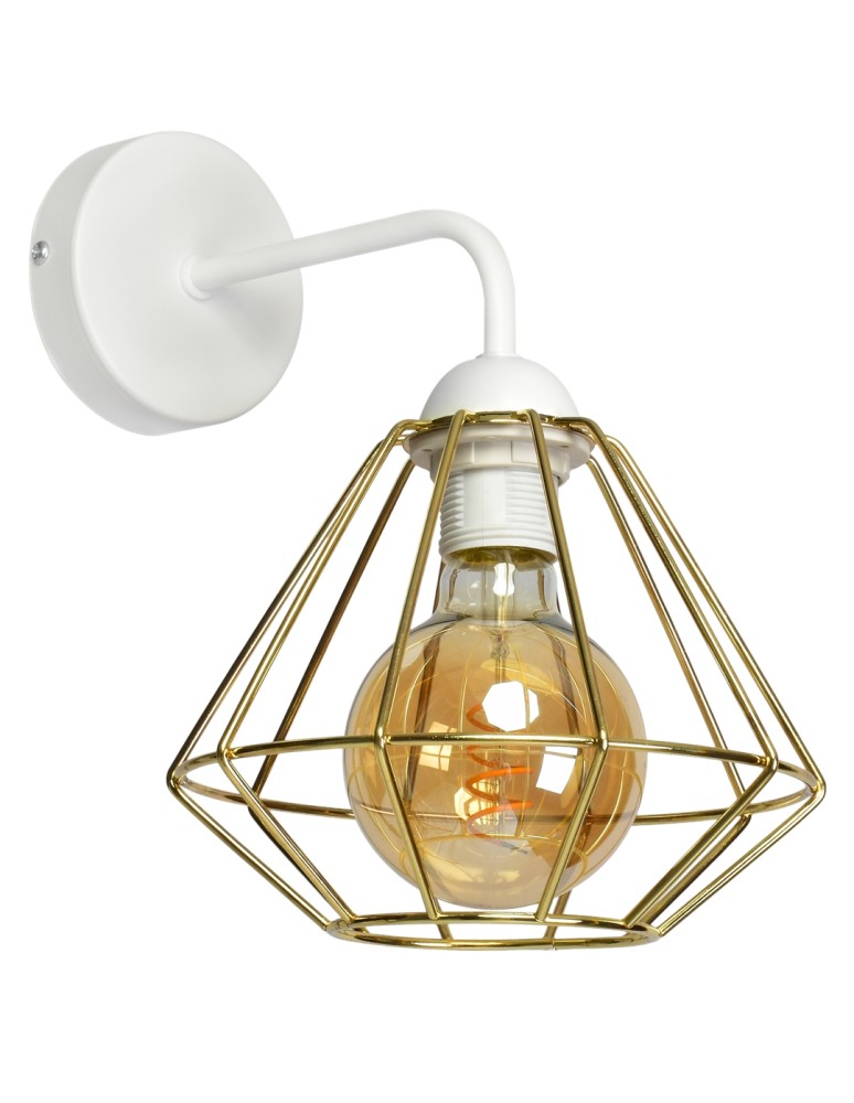 Milagro Kinkiet LUPO WHITE/GOLD 1xE27 MLP6265 Milagro Kinkiet LUPO WHITE/GOLD 1xE27 MLP6265