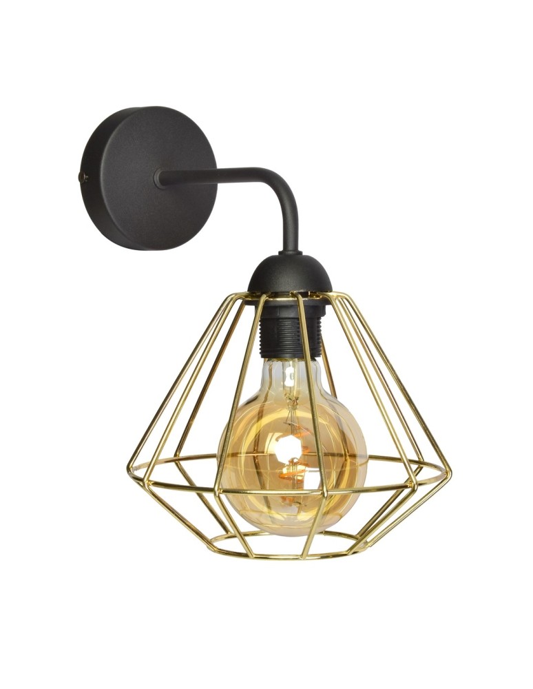 Milagro Kinkiet LUPO BLACK/GOLD 1xE27 MLP6269 Milagro Kinkiet LUPO BLACK/GOLD 1xE27 MLP6269
