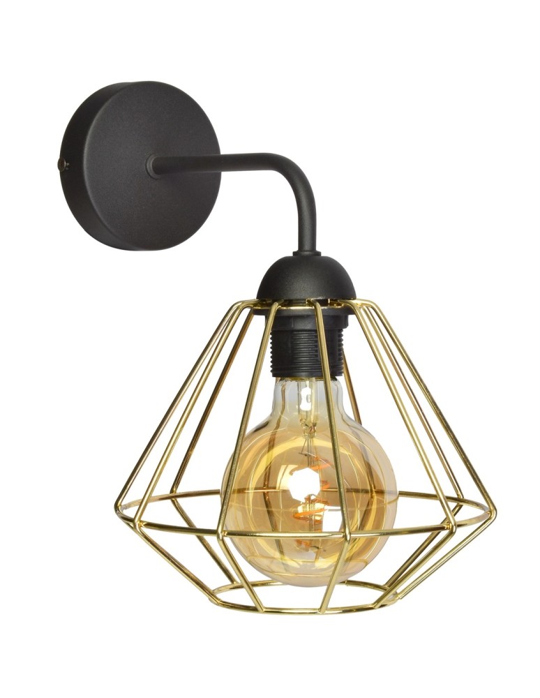 Milagro Kinkiet LUPO BLACK/GOLD 1xE27 MLP6269 Milagro Kinkiet LUPO BLACK/GOLD 1xE27 MLP6269