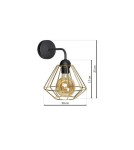 Milagro Kinkiet LUPO BLACK/GOLD 1xE27 MLP6269 Milagro Kinkiet LUPO BLACK/GOLD 1xE27 MLP6269