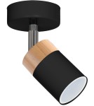 Milagro Kinkiet JOKER BLACK/WOOD 1xGU10 MLP6303 Milagro Kinkiet JOKER BLACK/WOOD 1xGU10 MLP6303