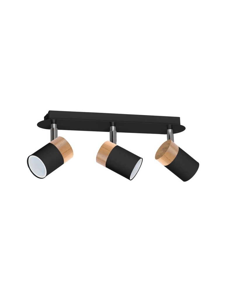 Milagro Lampa sufitowa JOKER BLACK/WOOD 3xGU10 MLP6304 Milagro Lampa sufitowa JOKER BLACK/WOOD 3xGU10 MLP6304