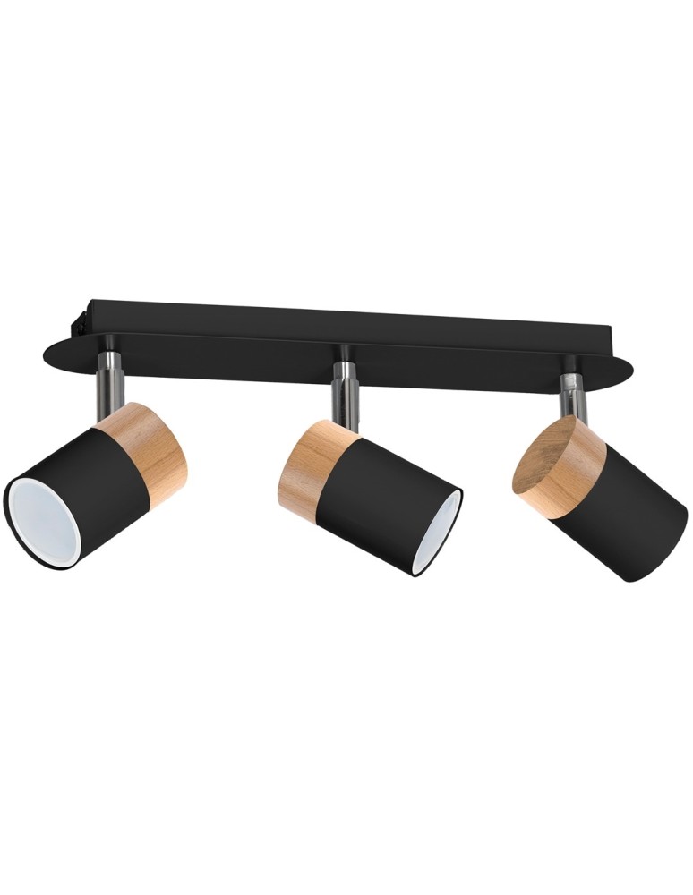 Milagro Lampa sufitowa JOKER BLACK/WOOD 3xGU10 MLP6304 Milagro Lampa sufitowa JOKER BLACK/WOOD 3xGU10 MLP6304
