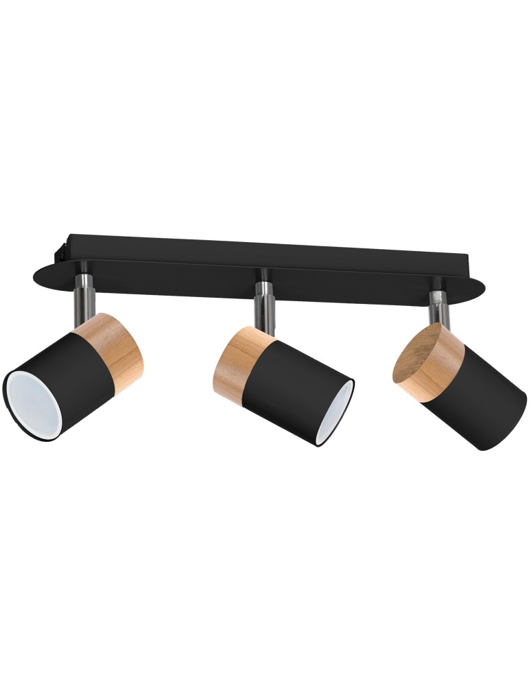 Milagro Lampa sufitowa JOKER BLACK/WOOD 3xGU10 MLP6304 Milagro Lampa sufitowa JOKER BLACK/WOOD 3xGU10 MLP6304