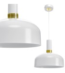 Milagro Lampa wisząca MALMO WHITE/GOLD 1xE27 MLP6197 Milagro Lampa wisząca MALMO WHITE/GOLD 1xE27 MLP6197