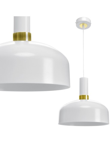 Milagro Lampa wisząca MALMO WHITE/GOLD 1xE27 MLP6197