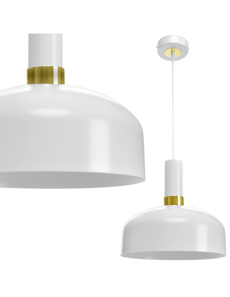 Milagro Lampa wisząca MALMO WHITE/GOLD 1xE27 MLP6197 Milagro Lampa wisząca MALMO WHITE/GOLD 1xE27 MLP6197