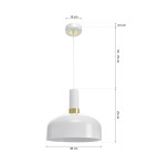 Milagro Lampa wisząca MALMO WHITE/GOLD 1xE27 MLP6197 Milagro Lampa wisząca MALMO WHITE/GOLD 1xE27 MLP6197