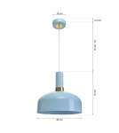 Lampy wiszące niebieskie - Milagro Lampa wisząca MALMO BLUE 1xE27 MLP6201 - product 7