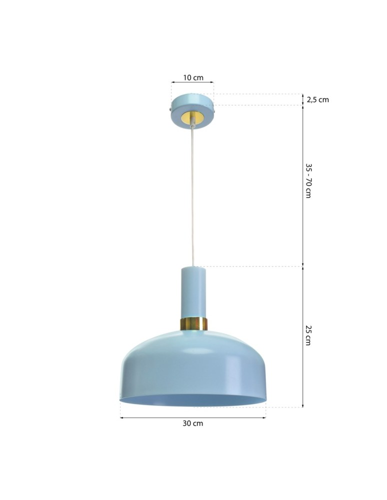 Milagro Lampa wisząca MALMO BLUE 1xE27 MLP6201