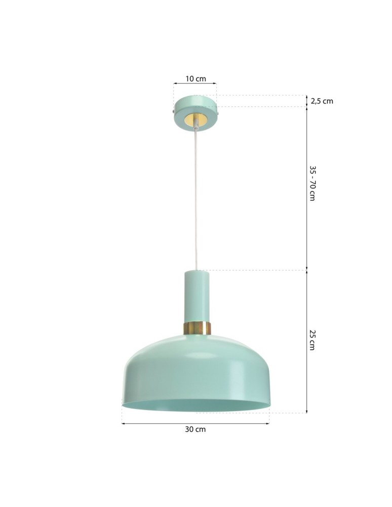Milagro Lampa wisząca MALMO MINT 1xE27 MLP6200