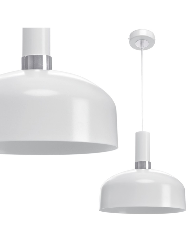 Milagro Lampa wisząca MALMO WHITE/CHROME 1xE27 MLP6202 Milagro Lampa wisząca MALMO WHITE/CHROME 1xE27 MLP6202