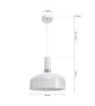 Milagro Lampa wisząca MALMO WHITE/CHROME 1xE27 MLP6202 Milagro Lampa wisząca MALMO WHITE/CHROME 1xE27 MLP6202