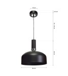 Milagro Lampa wisząca MALMO BLACK/CHROME 1xE27 MLP6203 Milagro Lampa wisząca MALMO BLACK/CHROME 1xE27 MLP6203