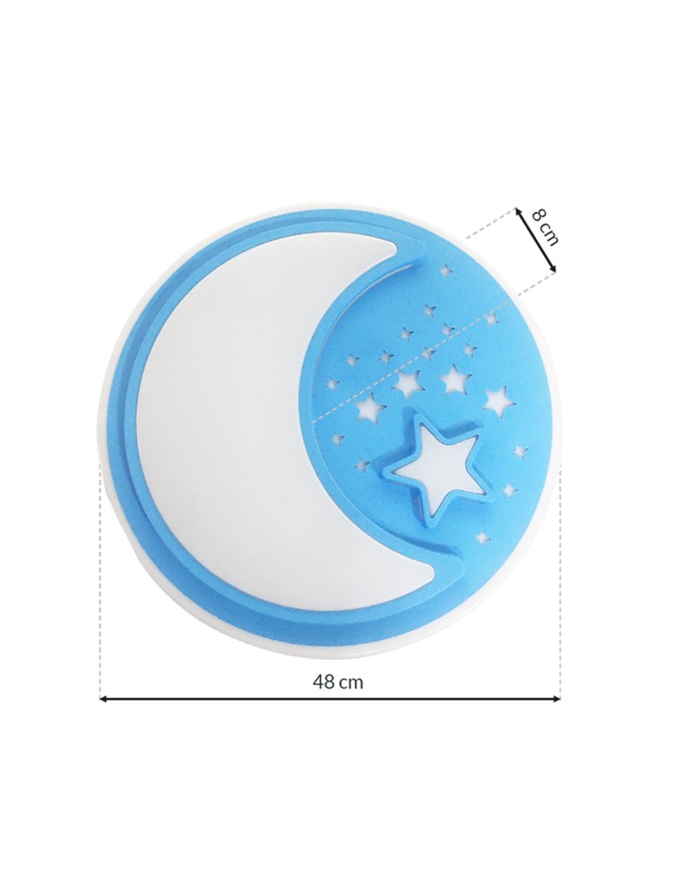 Milagro Plafon NOTE BLUE 40W LED Ø480 mm ML6183 Milagro Plafon NOTE BLUE 40W LED Ø480 mm ML6183