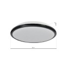 Milagro Plafon TERMA BLACK 18W LED IP44 Ø280 mm ML6402 Milagro Plafon TERMA BLACK 18W LED IP44 Ø280 mm ML6402