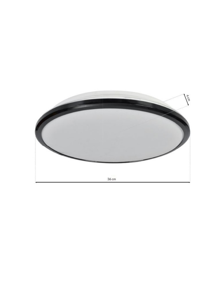 Milagro Plafon TERMA BLACK 18W LED IP44 Ø280 mm ML6402 Milagro Plafon TERMA BLACK 18W LED IP44 Ø280 mm ML6402