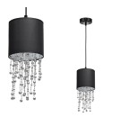 Lampy wiszące - Milagro Lampa wisząca ALMERIA BLACK/SILVER 1xE27 MLP6429 - product 1