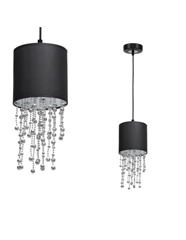 Milagro Lampa wisząca ALMERIA BLACK/SILVER 1xE27 MLP6429