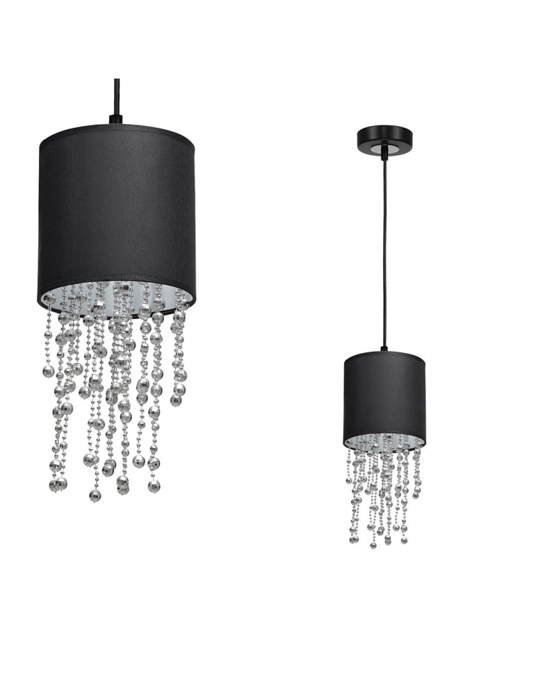 Milagro Lampa wisząca ALMERIA BLACK/SILVER 1xE27 MLP6429