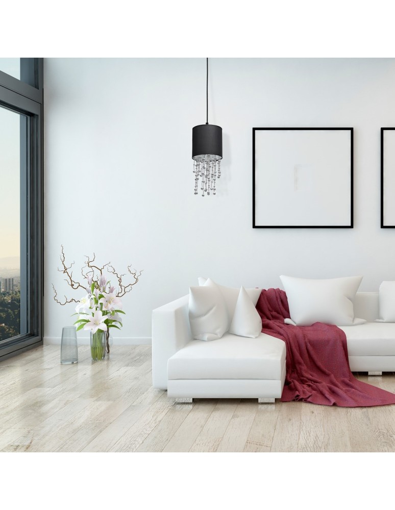 Milagro Lampa wisząca ALMERIA BLACK/SILVER 1xE27 MLP6429