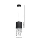 Lampy wiszące - Milagro Lampa wisząca ALMERIA BLACK/SILVER 1xE27 MLP6429 - product 7