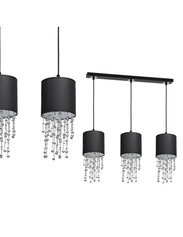 Milagro Lampa wisząca ALMERIA BLACK/CHROME 3xE27 MLP64300