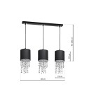 Milagro Lampa wisząca ALMERIA BLACK/CHROME 3xE27 MLP64300 Milagro Lampa wisząca ALMERIA BLACK/CHROME 3xE27 MLP64300