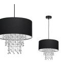 Lampy wiszące - Milagro Lampa wisząca ALMERIA BLACK/CHROME 1xE27 MLP6431 - product 1