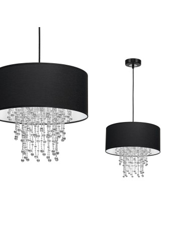 Milagro Lampa wisząca ALMERIA BLACK/CHROME 1xE27 MLP6431