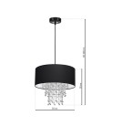Lampy wiszące - Milagro Lampa wisząca ALMERIA BLACK/CHROME 1xE27 MLP6431 - product 7