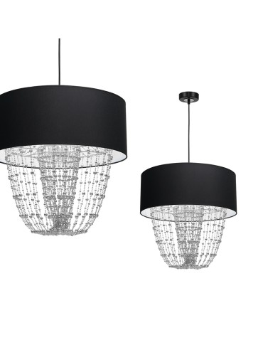 Milagro Lampa wisząca ALMERIA BLACK/CHROME 1xE27 MLP6432
