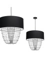 Milagro Lampa wisząca ALMERIA BLACK/CHROME 1xE27 MLP6432 Milagro Lampa wisząca ALMERIA BLACK/CHROME 1xE27 MLP6432