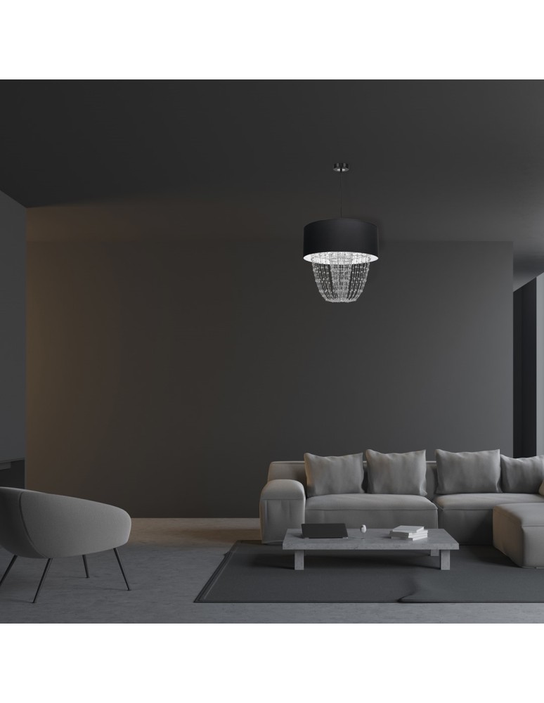 Milagro Lampa wisząca ALMERIA BLACK/CHROME 1xE27 MLP6432 Milagro Lampa wisząca ALMERIA BLACK/CHROME 1xE27 MLP6432