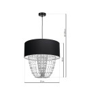 Milagro Lampa wisząca ALMERIA BLACK/CHROME 1xE27 MLP6432 Milagro Lampa wisząca ALMERIA BLACK/CHROME 1xE27 MLP6432